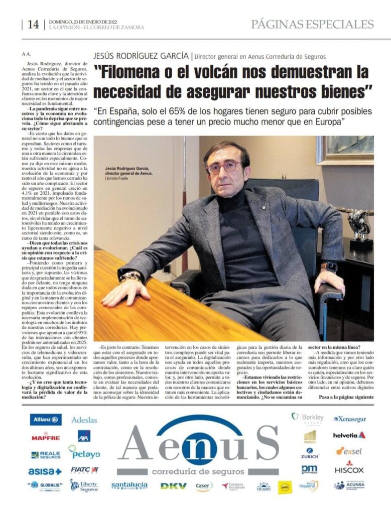 Aenus en La Opinión de Zamora 2022